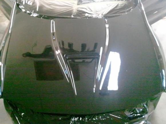 Stinger Fiberglass reproduction SS hood, great quality, little sanding, and some wet paint.
