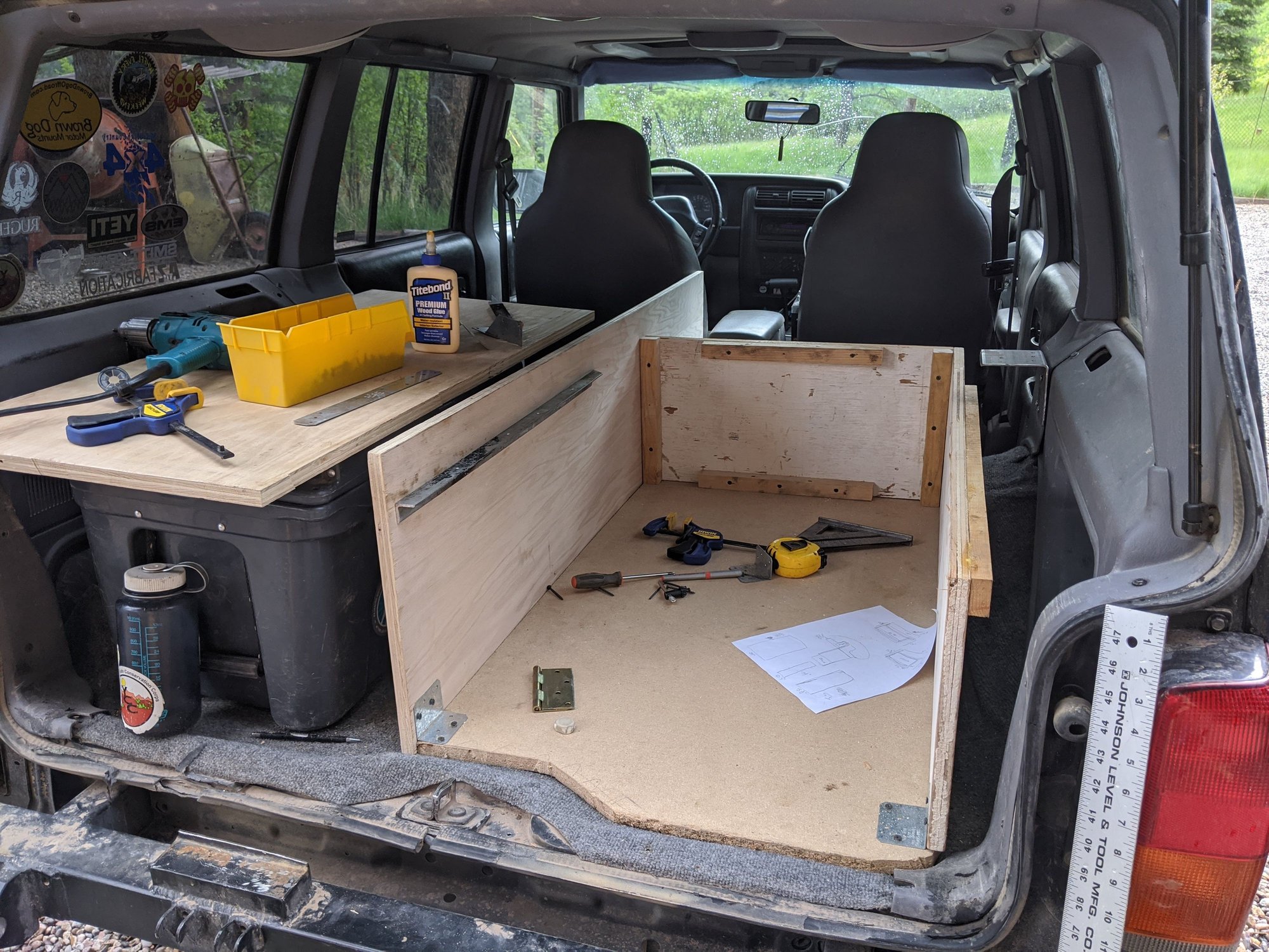 Sleeping setup in a Cherokee [Build] Jeep Cherokee Forum