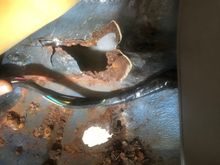 Hole that meets firewall that I’m concerned about. Repairing 