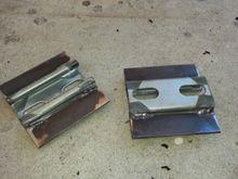 Unistrut and flat bar to make risers.
