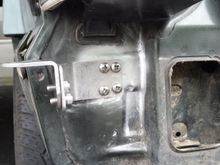 This is the bracket, I see a lot of people install them over the taillight but I wanted a 4th antenna with a cleaner install and there's lot of room under the driver taillight