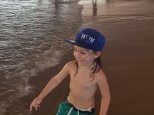 his hair getting long, santa monica beach.