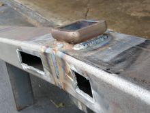 welded in the new trailer hitch receiver.