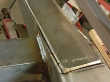 cut the sides and beveled the new bottom section for welding.