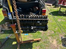 On the engine stand