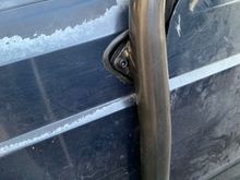 I notched the fender for the firewall mounts then lined the cut out with door edge trim. Used the heat gun to help the trim bend around the tight bends.