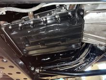 Painted and installed! The transmission is ready for fluid now. 