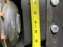 Top of the crossmember to bottom of winch plate is 7.25-7.5”
