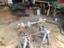 Prepping to POR-15 the axles and steering knuckles