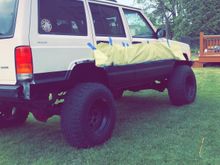 Bedlining the door bottoms and rear quarter panels. 