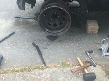 Picked a set of 15x10 steel wheels off craigslist for a good price need some work to get them lookin good again