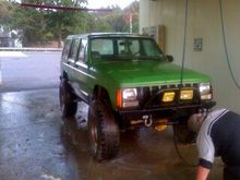 cleanin it to go back in the garage