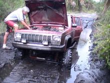 It died as i was backing out of the hole