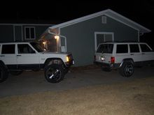 Kind of a comparison of our two jeeps