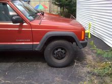pretty much mounted rear TJ flare