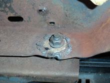 I guess this bolt pulled through? I have no idea lol