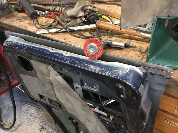 I cleaned off the paint for welding.