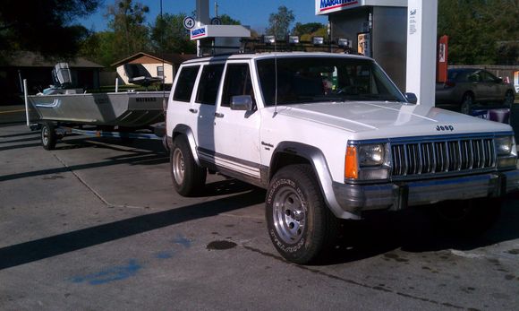 Here she is, a mostly stock 2wd Jeep... in all her chromed-out glory.