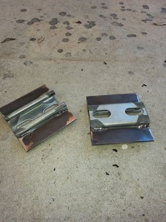 Unistrut and flat bar to make risers.