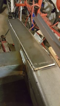 cut the sides and beveled the new bottom section for welding.
