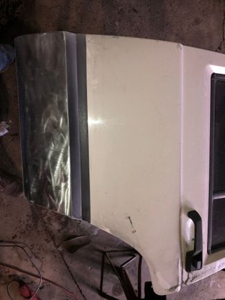 The old bedliner I had put on this door was uneven and 