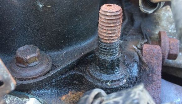 Head Stud - Before Engine Degreaser.