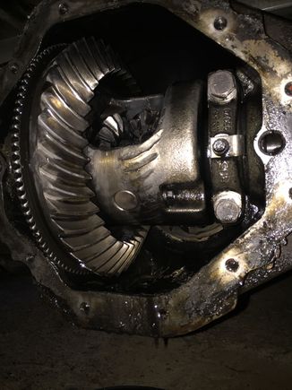 Pinion bearing have out took some chunks out of the spider gear housing