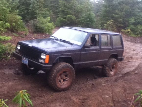 About to try "Axle Breaker" on Goat Mountain trails in Oregon