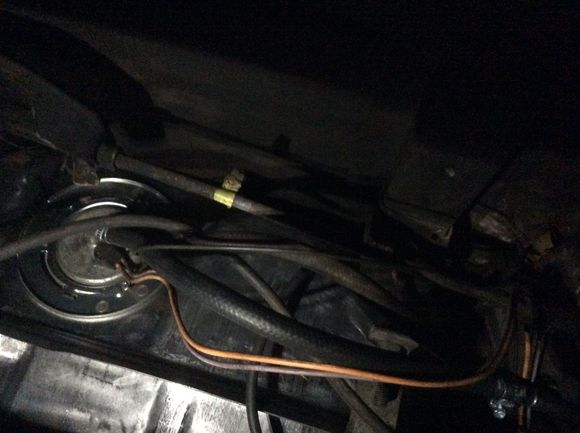 Lower fuel line is going to filter