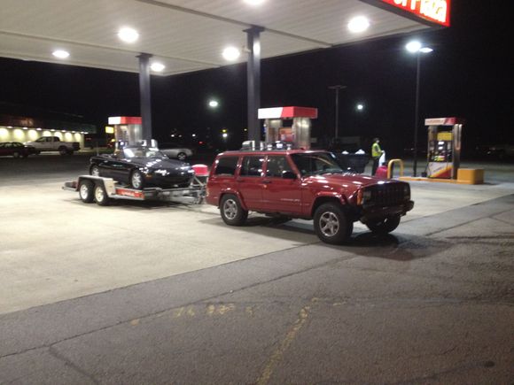 Still pulling its weight... and then some (trailer: 2210 lbs.  Miata: 2100 lbs.  Total 4310 lbs.).  No problem.