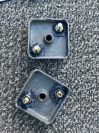 Prep grade-8 nuts with JB Weld. 