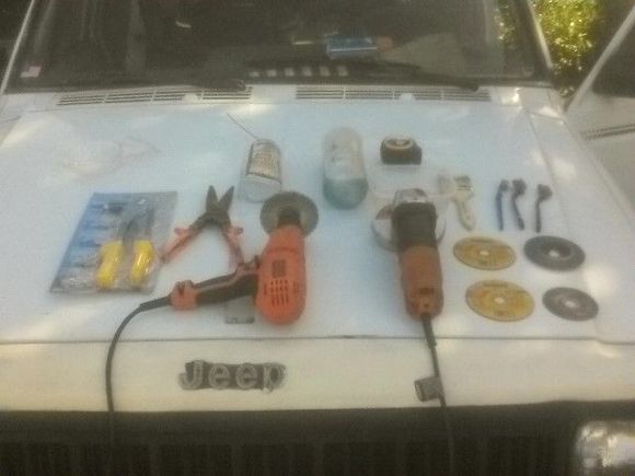 Tools used for floorpans and diamondplate