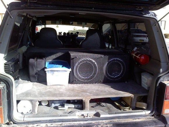 carpeted my "false floor"