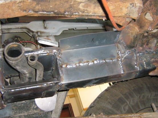 So lets plate over the frame rail for some strenght