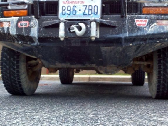 Shot of undercarriage air deflector (good for mileage)