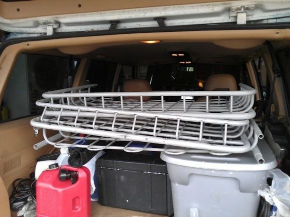 roof rack sand blasted and ready for bed-liner