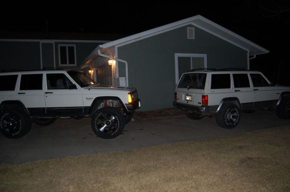 Kind of a comparison of our two jeeps