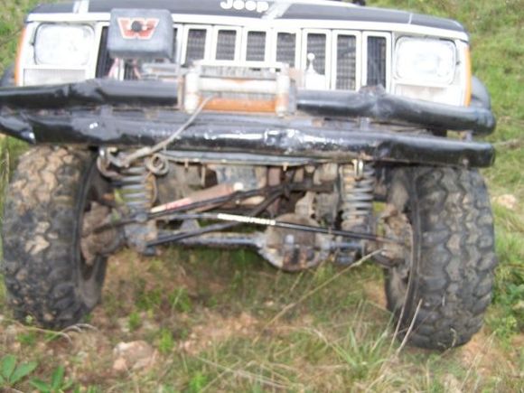 Front end shot coming over a hill