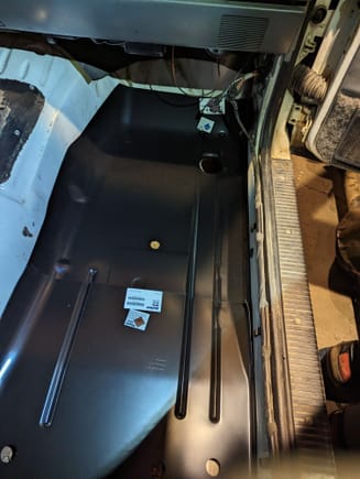 Test fitting new floor pans and I'm extremely happy with the fit. 