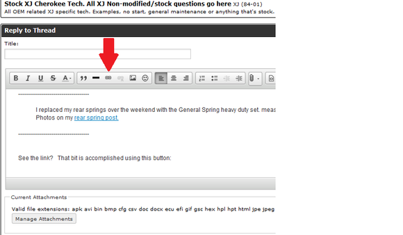 Use the hyperlink button to embed useful links into your posts.

