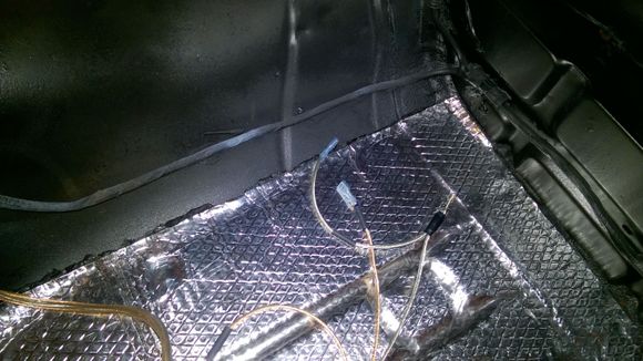 Sound deadening in progress