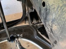 Here the tires are on and the HHR is down off the jack and compressing the suspension 