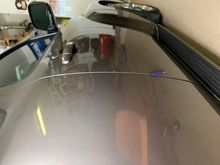 Before - right rear door was hyper-extended and created a dent from the top belt line to near the bottom of the door.