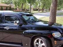 Mortica, looking very sleek with her visor. A&P did a great job installing it, but sadly he has passed away.