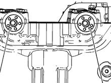 Note the notches for the pins to line up the VVT phasers