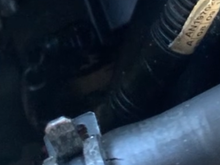 See the crack there under that hose? 