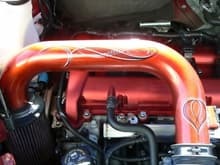 engine  - painted CAI and Powdercoated valve cover