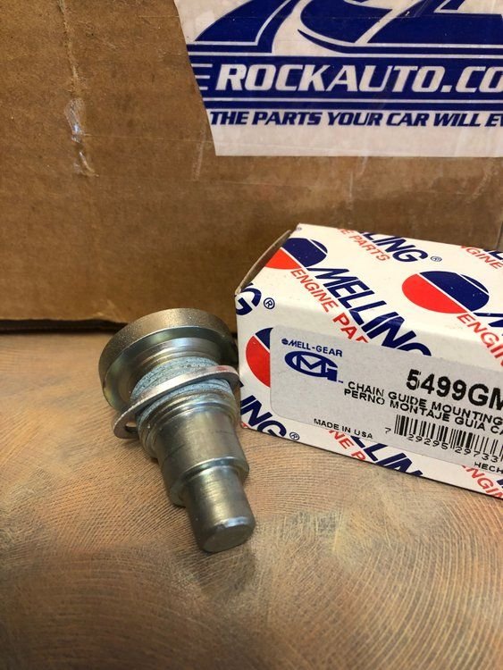 This Melling bolt has been in the BlackSwan for two timing chain sets since 2019. Has 125,000 miles on it ! I also installed the ZZP front guide last timing chain set and it has  45,000 miles on it , no issues. 