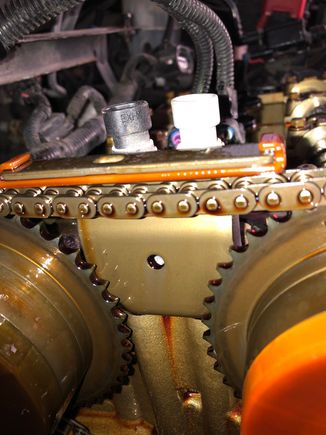 This timing chain slack triggered a P0014 code