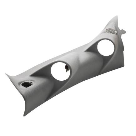 Like this one from ZZP, but the you have a hole there for another gauge, or find an SS garnish with just one hole to mount a gauge